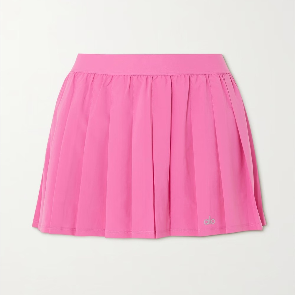Alo Yoga Pink Paradise Varsity Tennis Skirt